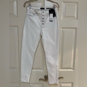 NWT Banana Republic white high rise skinny jeans size 28